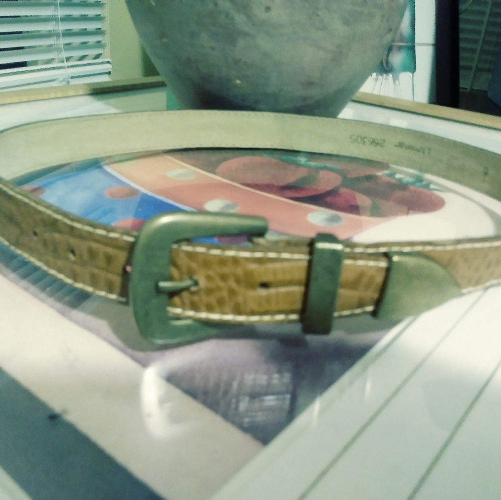 Lizwear Women Tan Leather Belt Leather.🎁